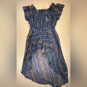 Feathers Blue and Purple Floral Top